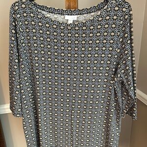 J. Jill Wearever Geometric knit tunic